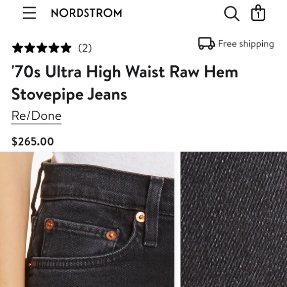 NWT Re/Done Ultra High Rise Jeans - Picture 5 of 10